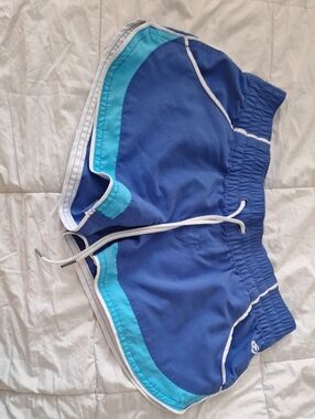 Rip Curl Blue and Teal Women’s Low Rise Board Shorts Y2k Vintage